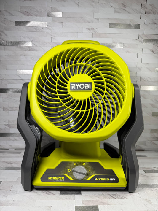 Ryobi ONE+ 18V Cordless Hybrid WHISPER SERIES 7-1/2 in. Fan (Tool Only)