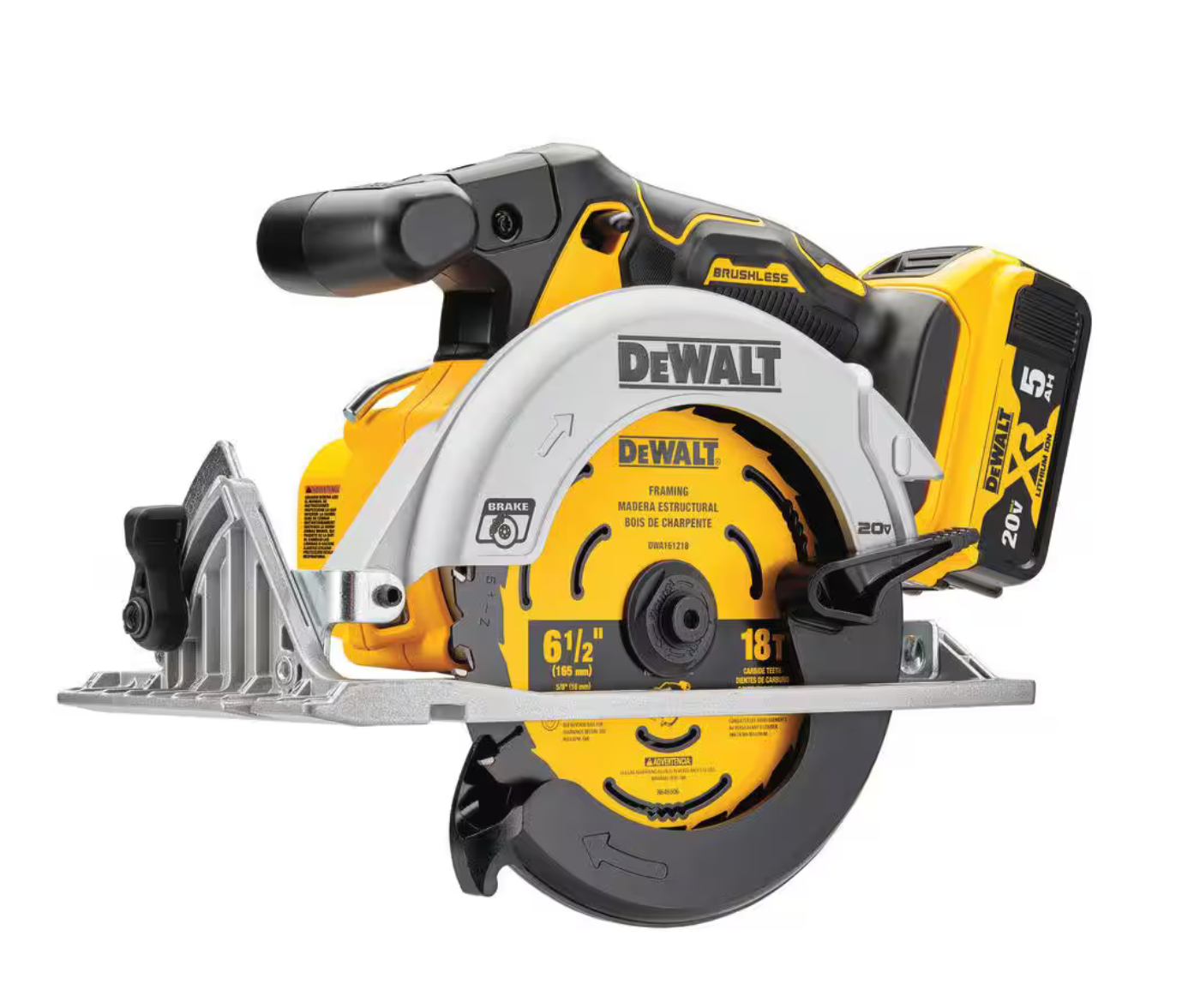Dewalt 20V MAX Lithium-Ion Cordless 6-1/2 in. Circular Saw w/ 5.0AH and Charger