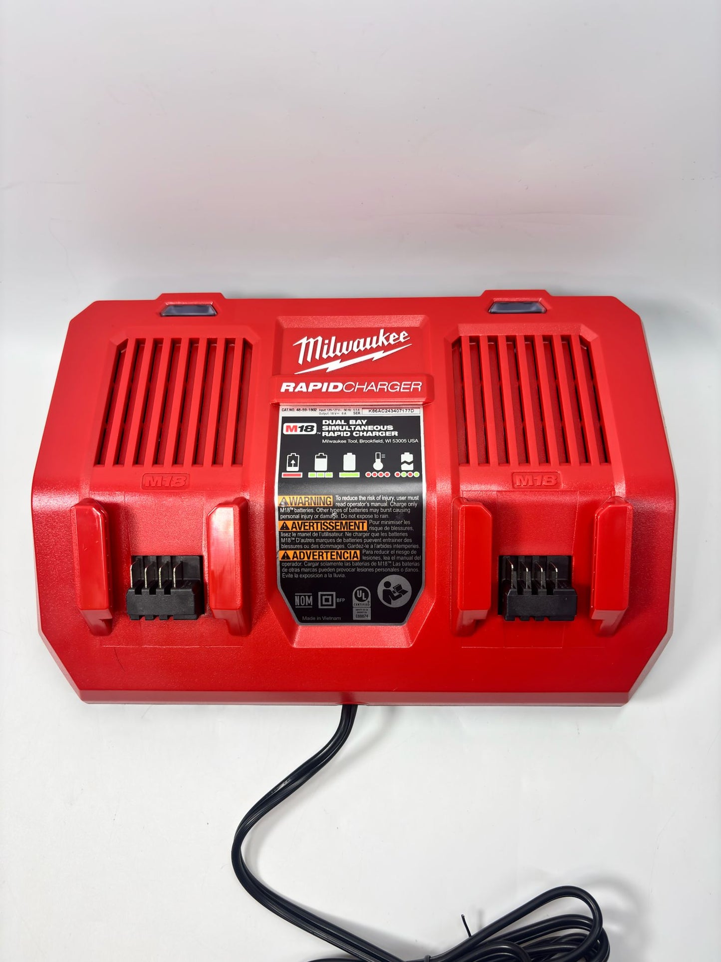 Milwaukee M18 18-Volt Lithium-Ion Dual Bay Rapid Charger (Tool Only)