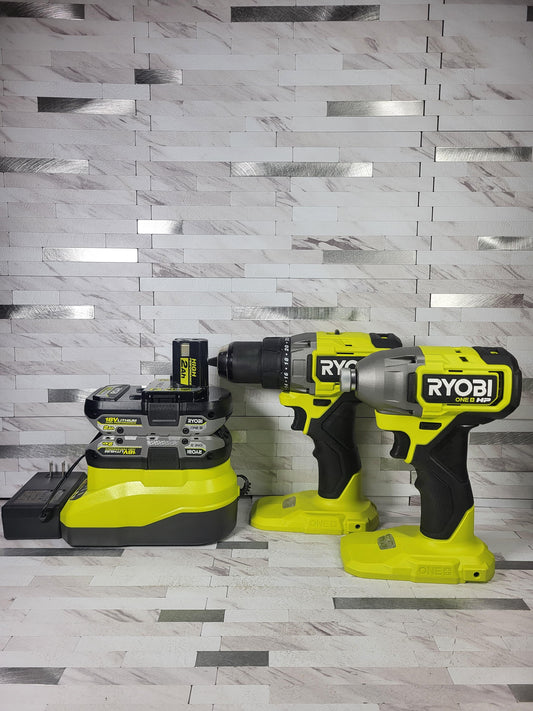 Ryobi ONE+ HP 18V Brushless Cordless 2-Tool Combo Kit with (2) 2.0 Ah Batteries, Charger, and Bag
