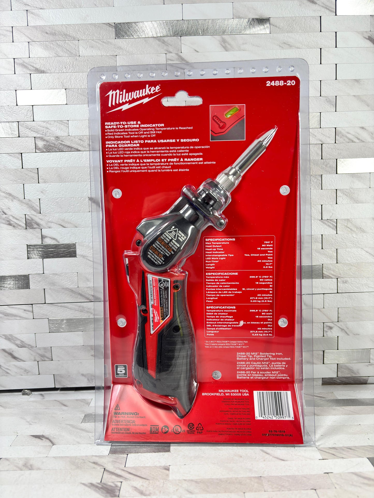 Milwaukee M12 12-Volt Lithium-Ion Cordless Soldering Iron (Tool-Only)
