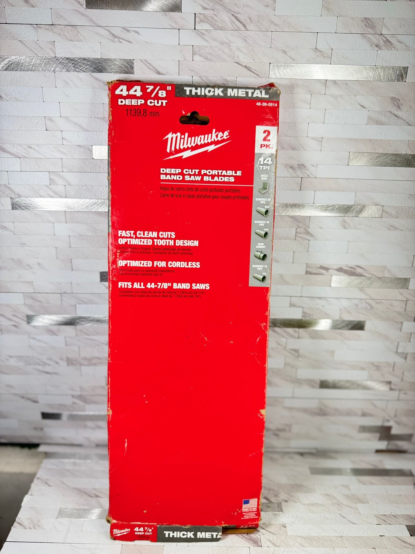 Milwaukee 44-7/8 in. 14 TPI Deep Cut Portable Bi-Metal Band Saw Blade (2-Pack) For M18 FUEL/Corded