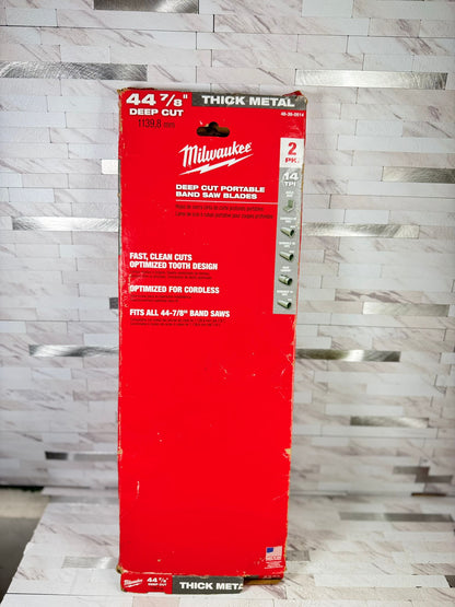 Milwaukee 44-7/8 in. 14 TPI Deep Cut Portable Bi-Metal Band Saw Blade (2-Pack) For M18 FUEL/Corded