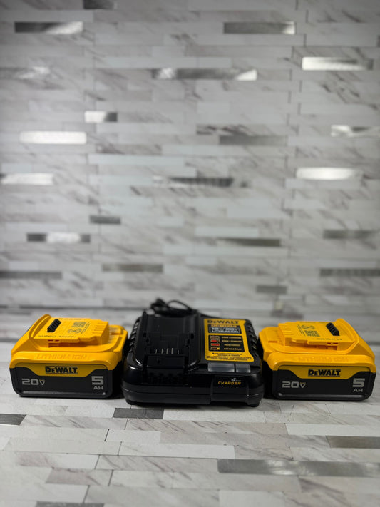 DEWALT 20 -Volt 2 -Pack Lithium-ion (5 AH Battery and Charger)