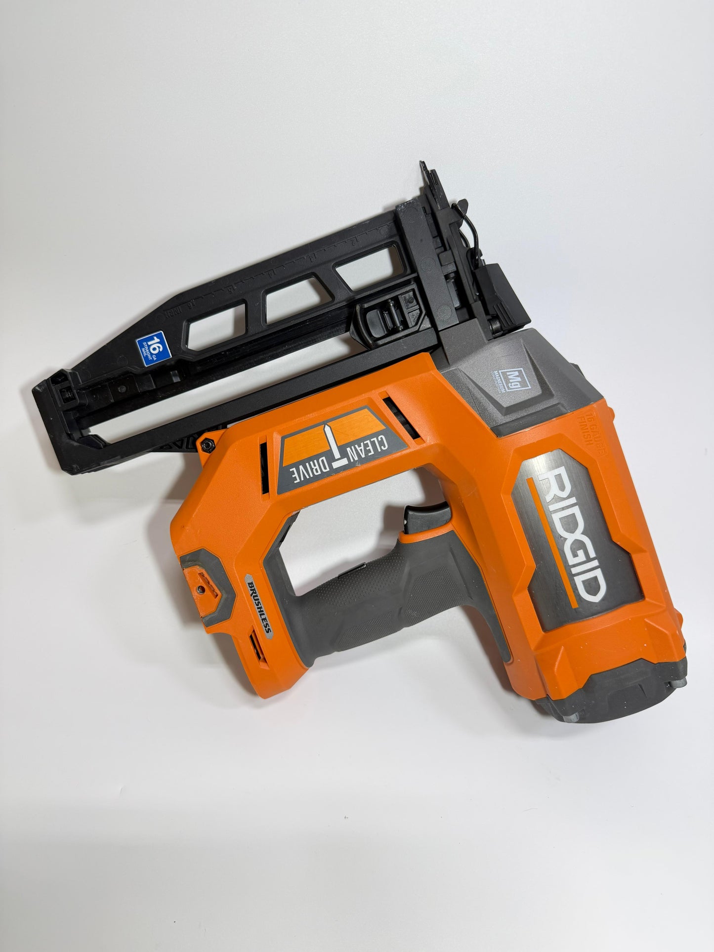 This is a RIDGID 18V Brushless 16-Gauge Straight Finish Nailer (Tool Only)