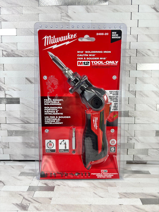Milwaukee M12 12-Volt Lithium-Ion Cordless Soldering Iron (Tool-Only)