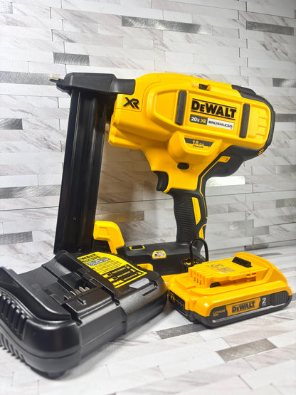 Dewalt 20V MAX XR Cordless 18-Gauge Narrow Crown Stapler Kit with 2.0Ah Battery, Charger