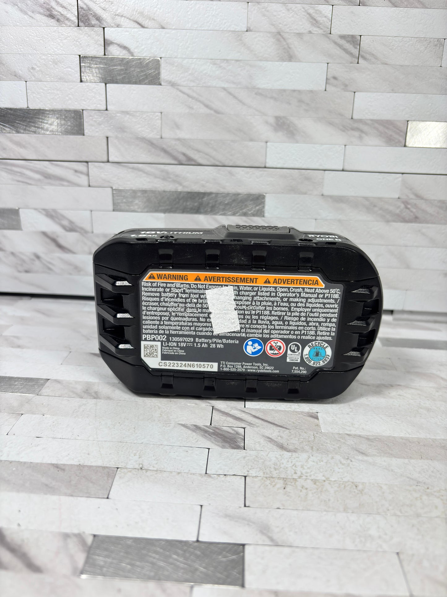 Ryobi ONE+ 18V Lithium-Ion 1.5 Ah Battery