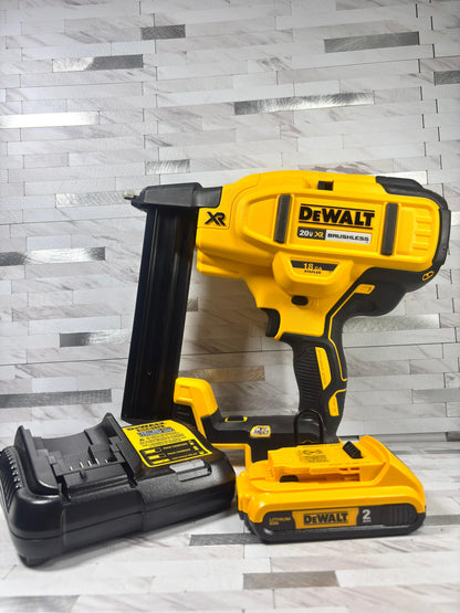 Dewalt 20V MAX XR Cordless 18-Gauge Narrow Crown Stapler Kit with 2.0Ah Battery, Charger