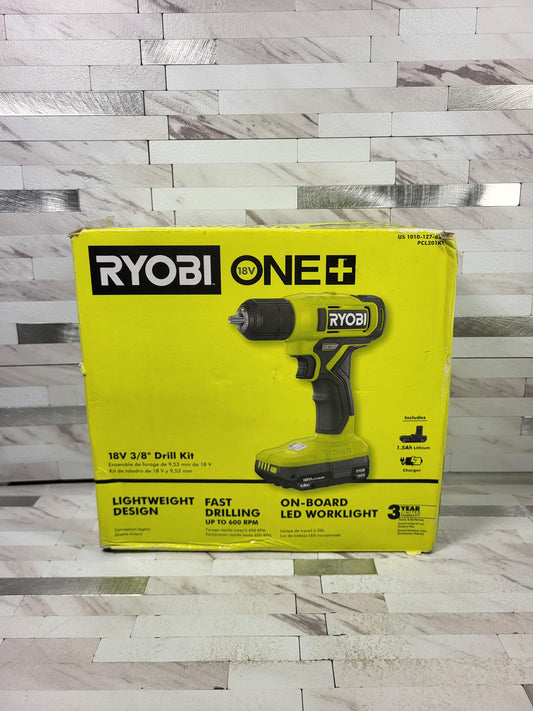 Ryobi ONE+ 18V Cordless 3/8 in. Drill/Driver Kit with 1.5 Ah Battery and Charger