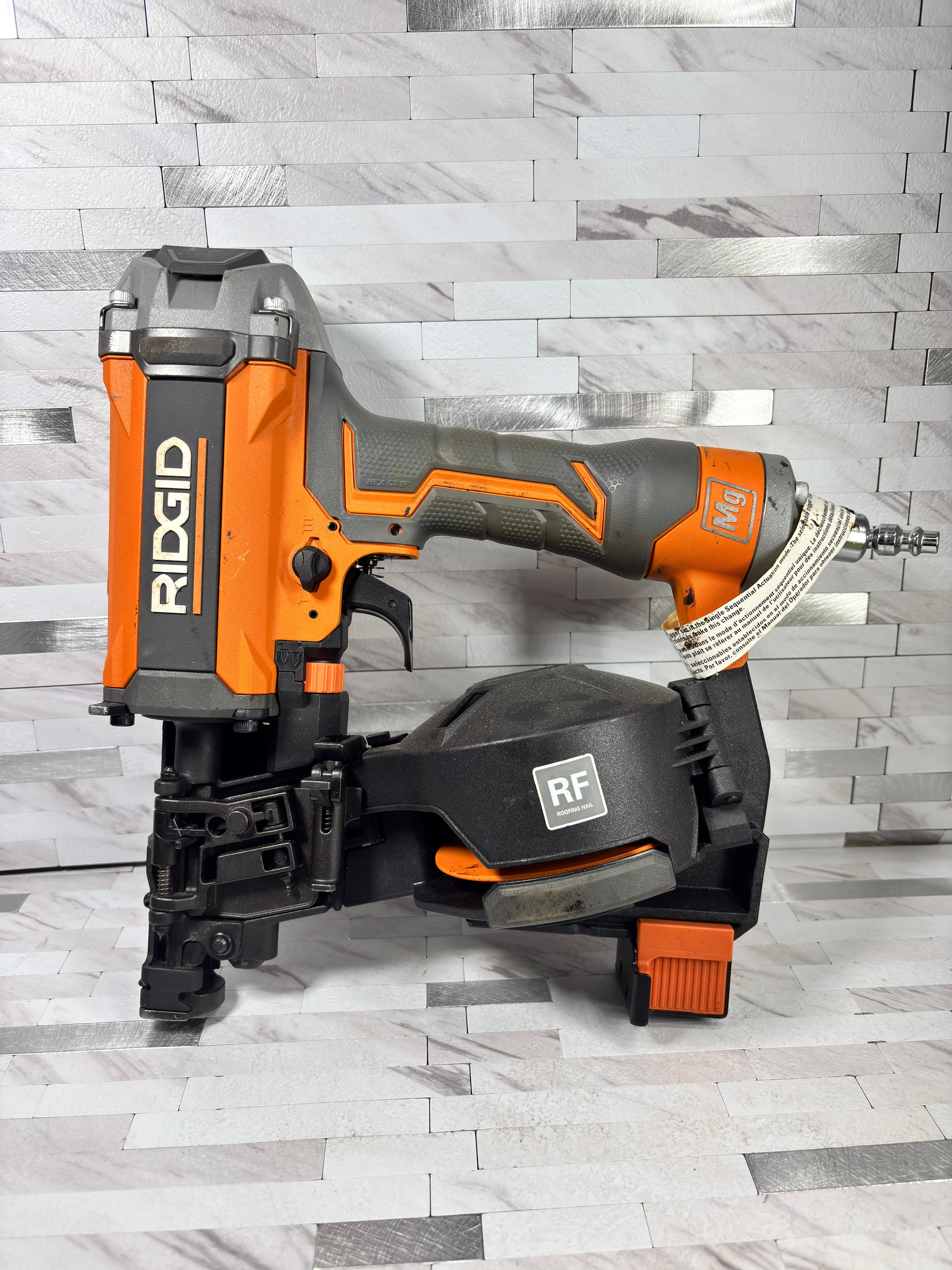 Ridgid Pneumatic 15 Deg. 1-3/4 in. Coil Roofing Nailer – PINTO TOOLS LLC