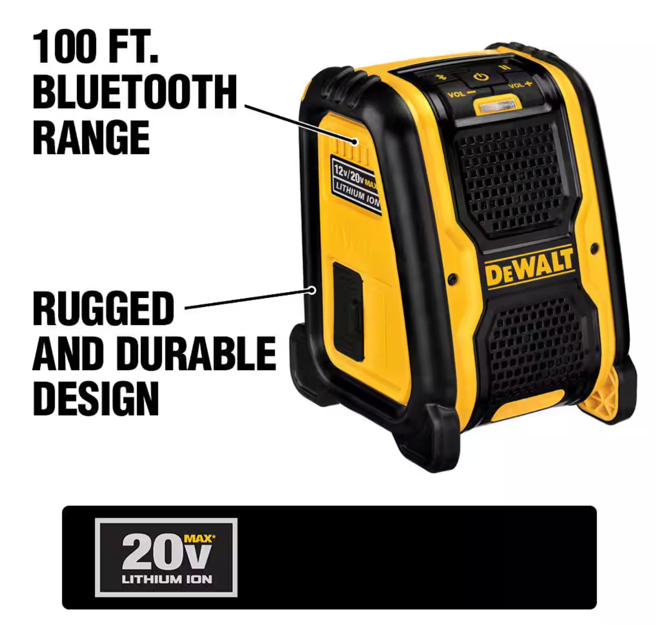 Dewalt 20V/12V Max Bluetooth Speaker