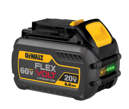 Dewalt FLEXVOLT 20V/60V MAX Lithium-Ion 6.0Ah Battery Pack with 6 Amp Output Charger