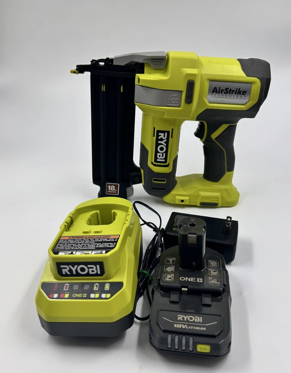Ryobi ONE+ 18V Volt 18GA Brad Nailer-P321 Kit With Battery and Charger