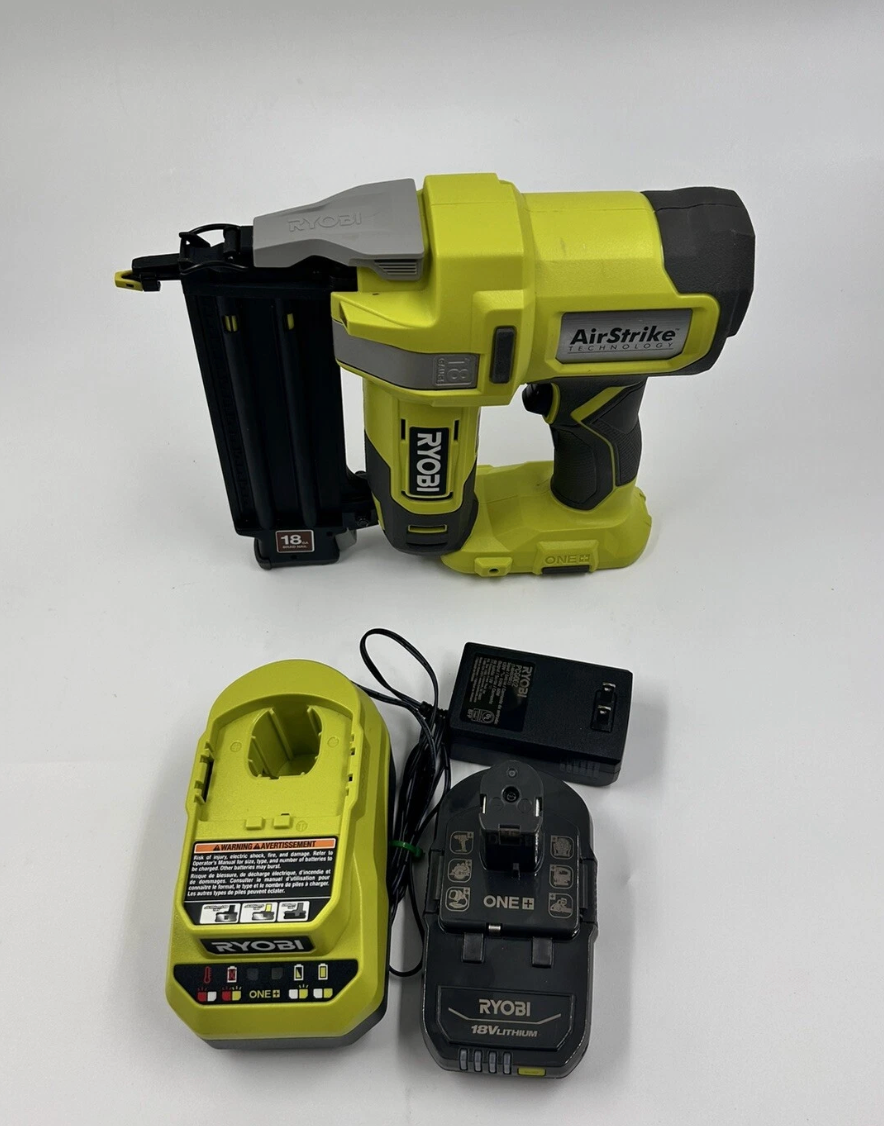 Ryobi ONE+ 18V Volt 18GA Brad Nailer-P321 Kit With Battery and Charger