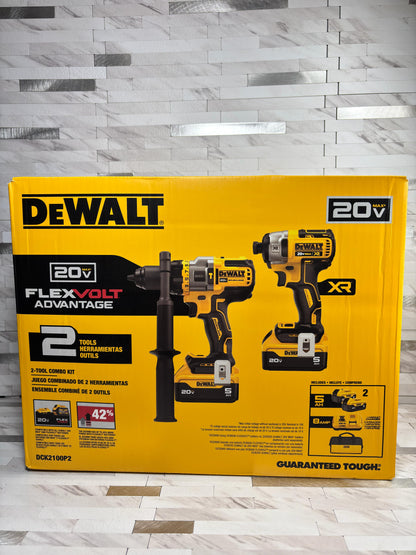 DEWALT 20V MAX 2 Tool Kit Including Hammer Drill/Driver with FLEX Advantage