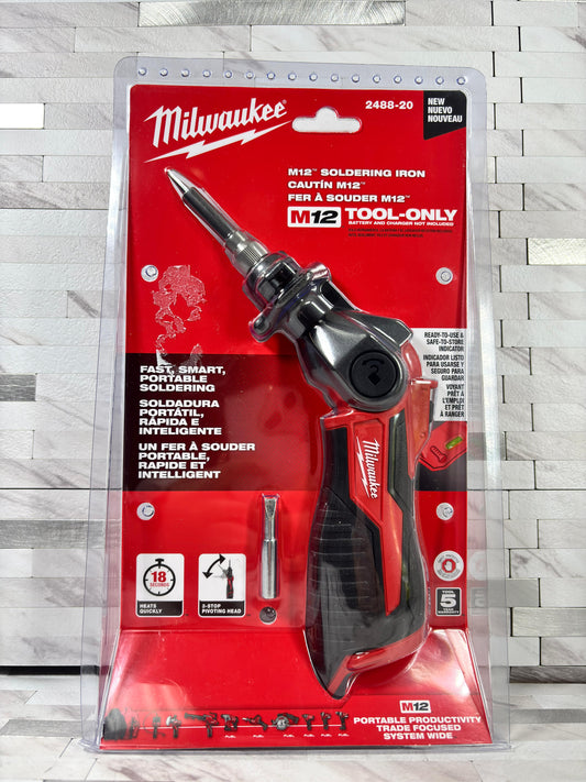 Milwaukee M12 12-Volt Lithium-Ion Cordless Soldering Iron (Tool-Only)