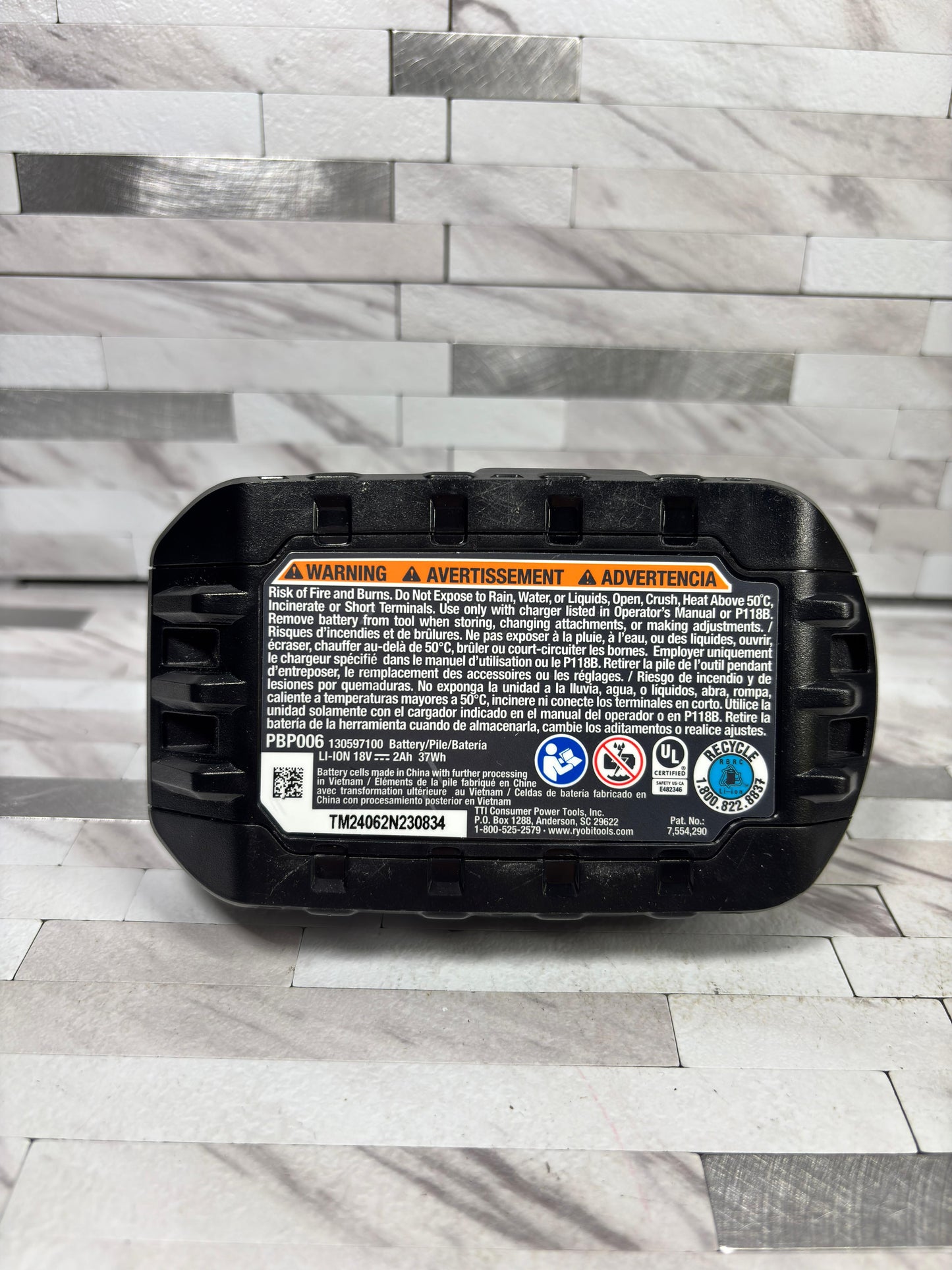 Ryobi ONE+ 18V 2.0 Ah Lithium-Ion Battery