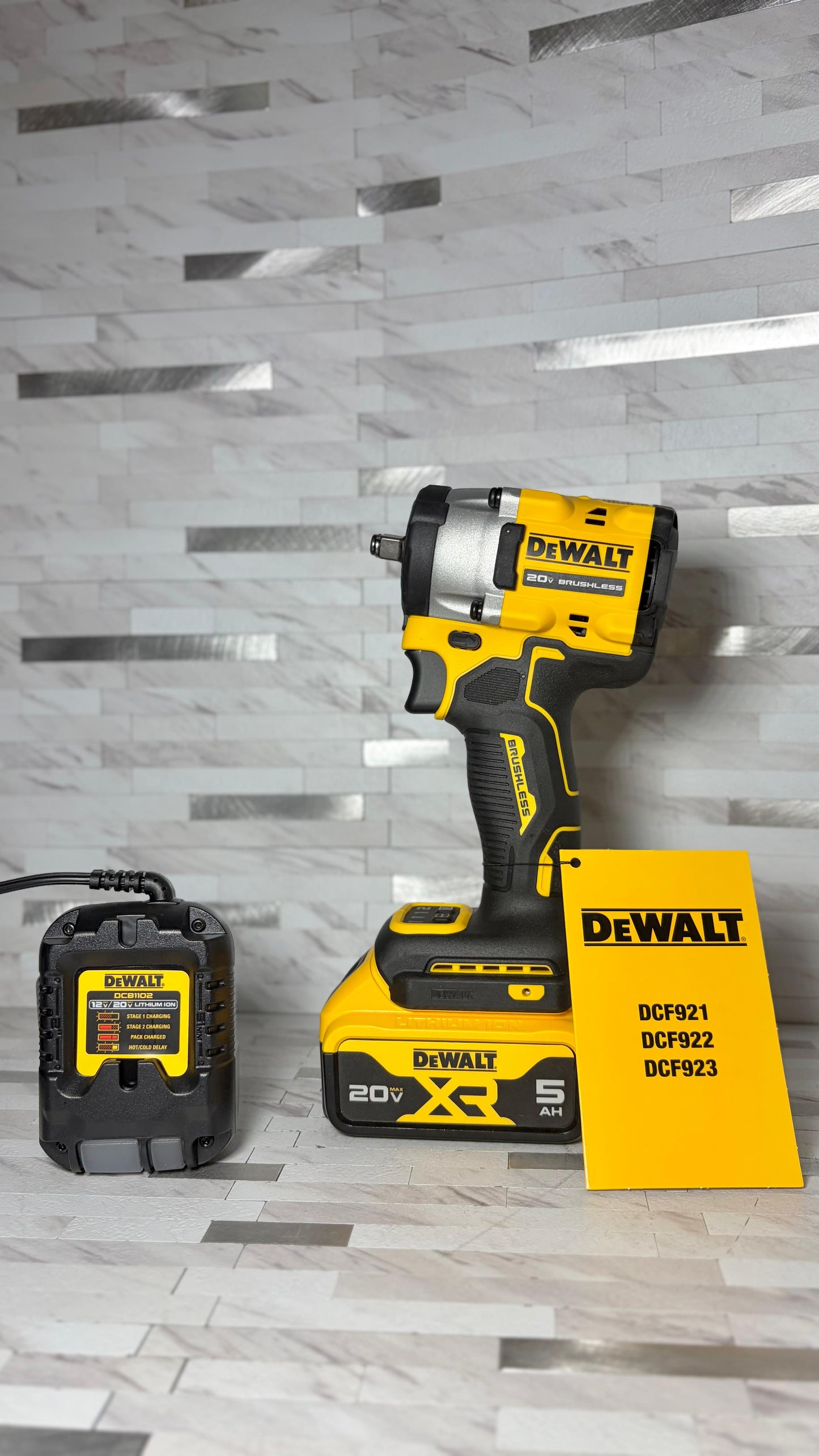 DEWALT DCF923 Power Bundle - Impact Driver + 5.0Ah Battery + Charger