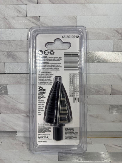 Milwaukee 7/8 in. - 1-3/8 in. #12 Black Oxide Step Drill Bit (5-Steps)